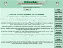 Tablet Screenshot of clusterhomepage.de